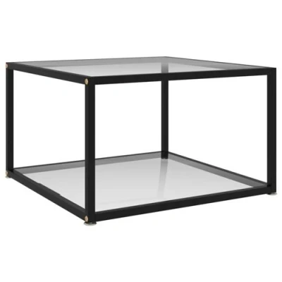 Afbeelding van Salontafel 60x60x35 cm gehard glas transparant