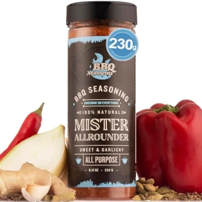 Image de BBQ Moments Epices pour Barbecue Poulet, Poisson, Boeuf, Viande Séchée, Veau, Porc, Steak, Poudre et Assaisonnements Grillades, 230g (8.1 Oz)