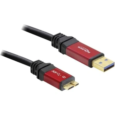 Afbeelding van Delock Premium USB kabel type A (M) naar micro B 3.0 3 m zwart