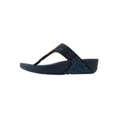 Afbeelding van Fitflop LULU Teensandalen, Dames, Maat: 42, Midnight navy Kunststof