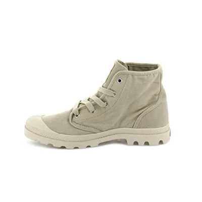 Afbeelding van Palladium Vegan Pampa Sneakers hoog, Dames, Maat: 41.5, Sahara/ecru Textiel
