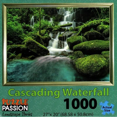 Afbeelding van Puzzle Mate puzzel Cascading Waterfall 1000 stukjes