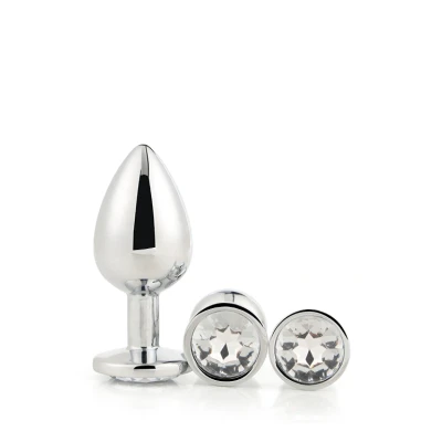 Afbeelding van Buttplug Set Gleaming Zilver