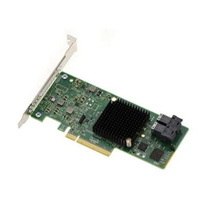 Afbeelding van KALEA INFORMATIQUE 12 GB PCIe 3.0 SAS controllerkaart met 8 interne poorten, OEM 9300 8i 3008 Fusion MPT 2.5 chipset.