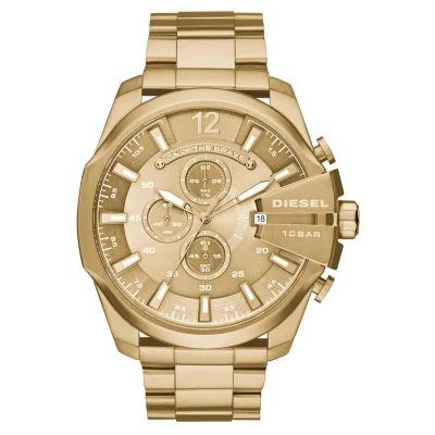 Afbeelding van Diesel heren Horloge Mega Chief Goud DZ4360 in de kleur