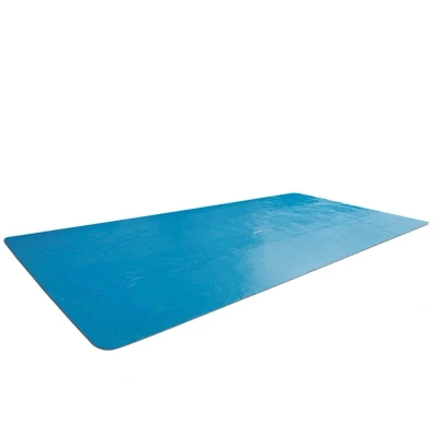 Afbeelding van Intex Isolerend Afdekzeil 488 x 244 cm Blauw Drijvend Polyethyleen Sterk Verwarmt en Isoleert Houdt vuil buiten het Zwembadwater