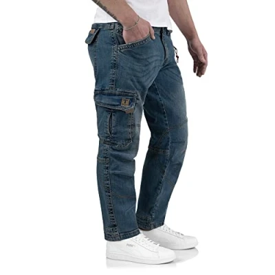Afbeelding van Timezone Benito TZ 3387 Cargobroek voor heren, gewassen blauw, Scrub Blue Wash.