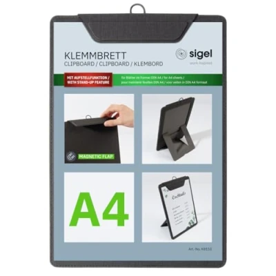 Afbeelding van Menukaart klembord Sigel A4 antraciet