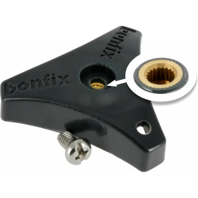 Afbeelding van BONFIX kunststof draaiknop met messing insert+schroef