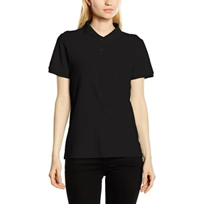 Afbeelding van Fruit of the Loom Ss092m Poloshirt voor dames, zwart.