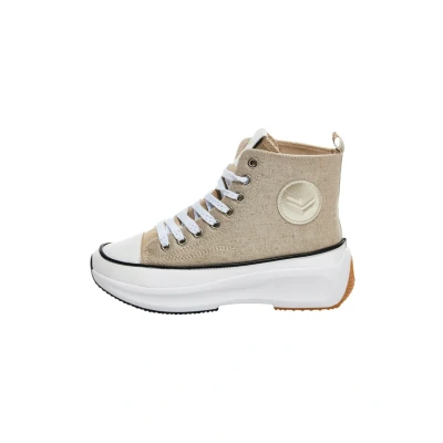 Afbeelding van Kaporal Christa Sneakers hoog, Dames, Maat: 38, Beige irise Kunststof/ textiel