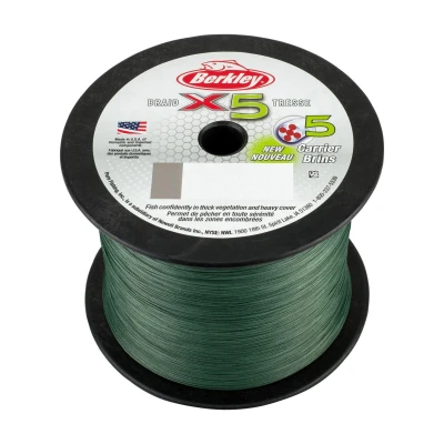 Afbeelding van Berkley x5 Gevlochten lijn Low Vis Green 2000m 0.12mm (12.1kg)
