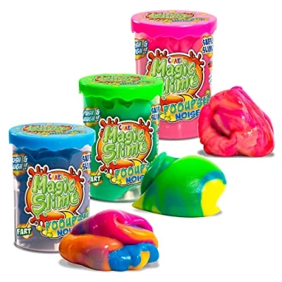 Afbeelding van CRAZE Magic Slime POOPSIE Noise 3x kinderslijm 100g kleurrijk slijm in pot, 31049