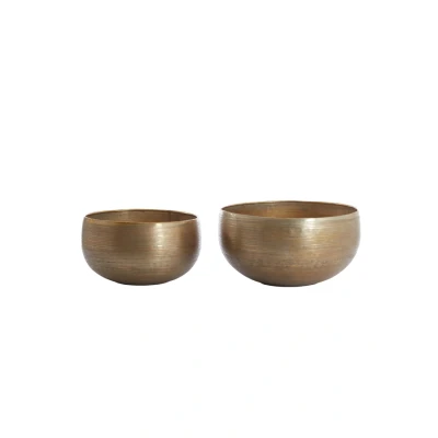 Afbeelding van Light &amp; Living Schaal YARO Ø53x28.5cm Goud Set van 2