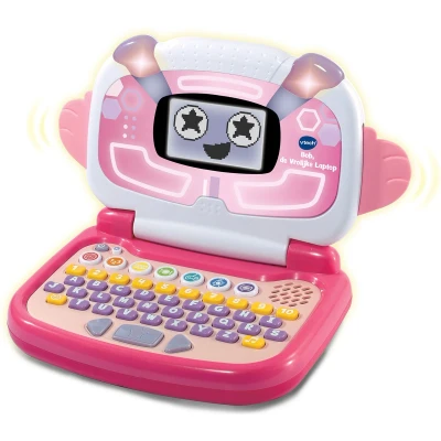 Afbeelding van VTech Bob, de Vrolijke Laptop roze Speelgoed Computer Maak Kennis met Letters, Cijfers en Tellen 3 tot 7 Jaar
