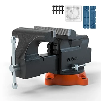 Image de VEVOR Étau d&#039;Établi Polyvalent Fonte Ductile 15,2 cm Enclume Base Pivotante 360