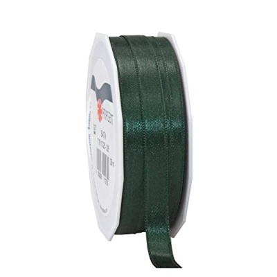 Afbeelding van Dit Pattberg cadeaulint, satijnen lint, groen, 1 cm breed, 25 meter lang, decoratielint voor geschenken, elke gelegenheid