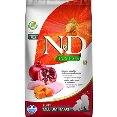 Afbeelding van FARMINA N&amp;D Chicken, Pumpkin &amp; Pomegranate Puppy Medium Maxi droog hondenvoer 2,5 kg