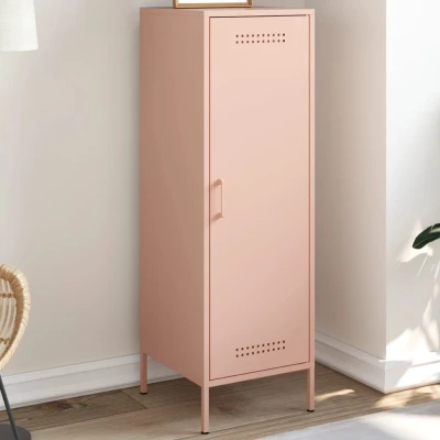 Afbeelding van Hoge kast 36x39x113 cm staal roze