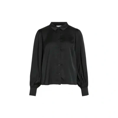Afbeelding van VILA Vienna Ravenna L/S Balloon NOOS Overhemdblouse, Dames, Maat: 36, Black beauty