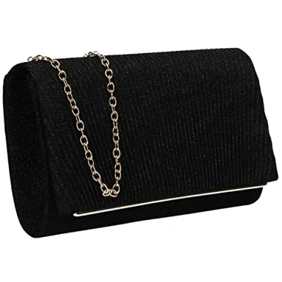 Afbeelding van SwankySwans Amy clutch voor dames, zwart.