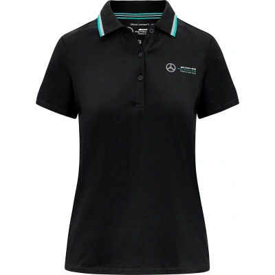 Afbeelding van Mercedes AMG Petronas Formula One Team 2023 Poloshirt voor dames, zwart.