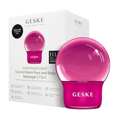 Afbeelding van GESKE Cool &amp; Warm Face Body Massager 7 in 1 Multi Action Gezicht Lichaam Koelen en opwarmen zonder batterij Verstevigen, ontspant laat de huid leeglopen