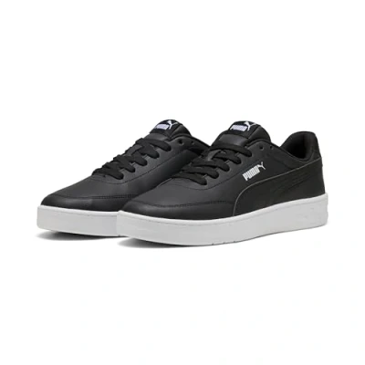 Afbeelding van Puma Baskets Court Classic Clean unisexes, noir, Blanc, 45 EU, Noir 46 EU