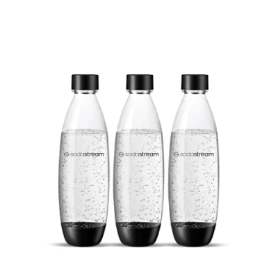 Image de SodaStream Bouteilles fusionnées pour gazeur source, play, puissance, esprit, fizzi et genesis, capacité 1 litre, lot de 3 (3 x L)