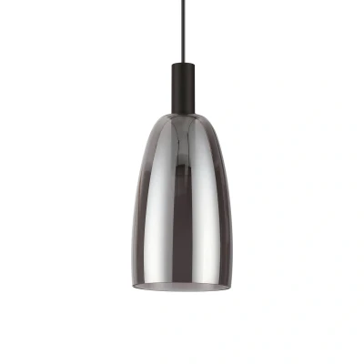 Afbeelding van Ideal Lux Coco hanglamp zwart rookgrijs Ø 14cm