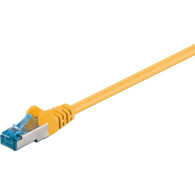 Afbeelding van S/FTP CAT6a 10 Gigabit netwerkkabel / geel LSZH 20 meter