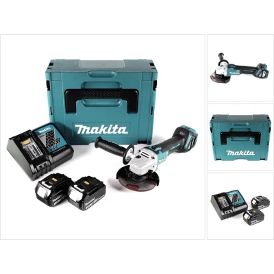 Afbeelding van Makita DGA 511 RFJ accu haakse slijper 18V 125mm borstelloos + 2x 3.0Ah lader Makpac