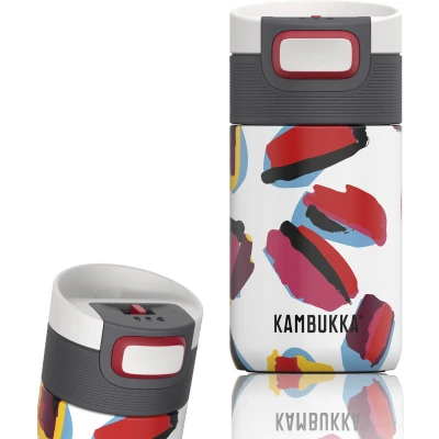 Afbeelding van Kambukka Etna Thermosbeker 300 ml makkelijk reinigen lekvrije Koffiebeker Leopard Brush