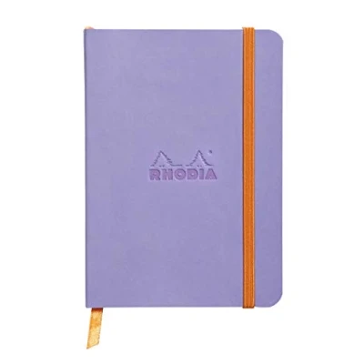 Afbeelding van RHODIA 117359C Notitieboek, zacht, Iris A6 gestippeld 144 pagina&#039;s lichtbruin papier 90 g/m bladwijzer, elastische sluiting omslag van kunstleer collectie Rhodiarama