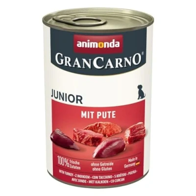 Afbeelding van 6x400g Animonda GranCarno Original Junior Kalkoen nat hondenvoer