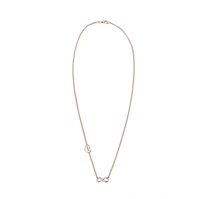 Afbeelding van Elli HERZ Infinity Symbol Ketting, Dames, Maat: 45, Roségold