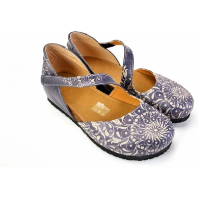 Afbeelding van GOBY Paars Pattern Ballerina Handgemaakt Premium Kwaliteit Maat 37