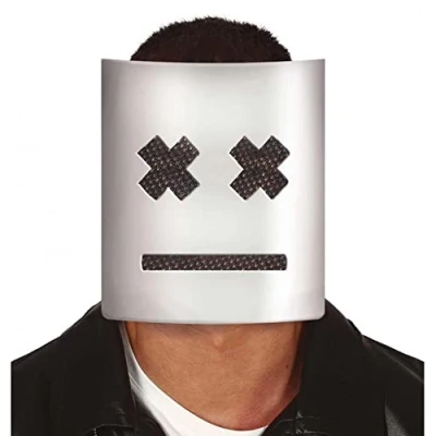 Afbeelding van Fiestas Guirca Masker Marshmallowgezicht Pvc Wit/zwart One size