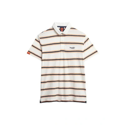 Afbeelding van Superdry Poloshirt, Heren, Maat: 3XL, Brilliant white multi stripe