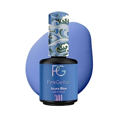 Afbeelding van Pink Gellac 301 Azure Blue Gel Nagellak 15 Ml