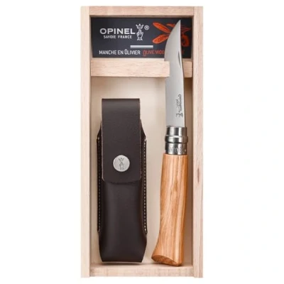 Afbeelding van Opinel No.08 Zakmes RVS Olijfhout Houten kistje
