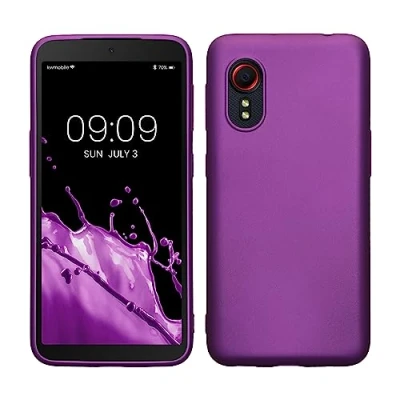Afbeelding van kwmobile telefoonhoesje geschikt voor Samsung Galaxy Xcover 5 Hoesje smartphone Back cover in metallic paars