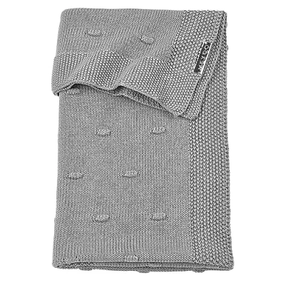 Afbeelding van Meyco Baby Knots wiegdeken grey 75x100cm