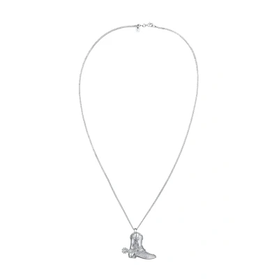 Afbeelding van Kuzzoi Heren Halsketting ketting lang schoen hanger Fijne 925 Sterling Zilver Festival 55 cm