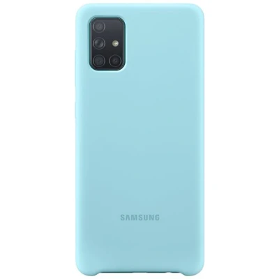 Afbeelding van Galaxy A71 Siliconen Hoesje EF PA715 Blauw Samsung Smartphone Hoesjes Geen Verzendkosten &amp; Morgen In Huis