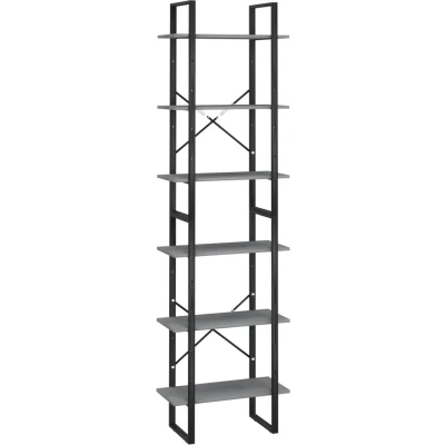 Afbeelding van Opbergrek 60x30x210 cm massief grenenhout grijs