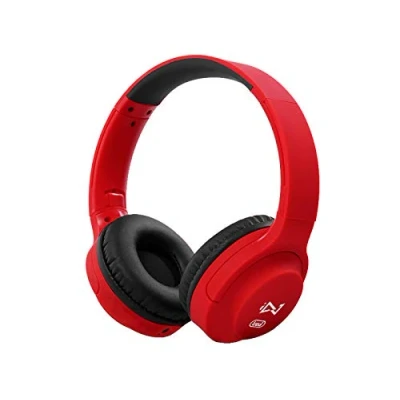 Afbeelding van Trevi DJ 601 m HiFi digitale stereo headset ingebouwde microfoon, antwoordknop, opvouwbare hoofdband, 1,2 kabel, rood