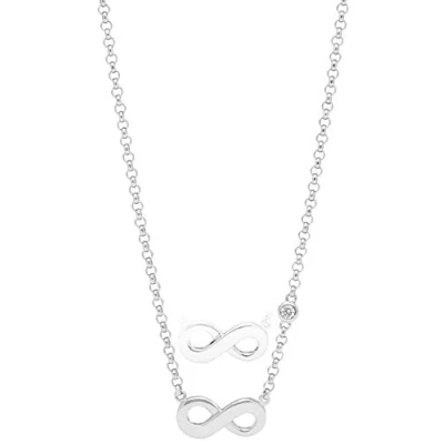 Afbeelding van Fossil dames Ketting van zilver met kristal JFS00394040