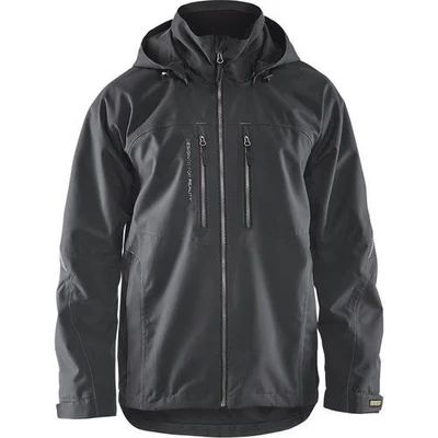Image de Veste hiver technique gris foncé/noir, matériau respirant étanche