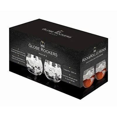 Afbeelding van Whiskyglas Globe Rockers set van 2 300ml Original Products